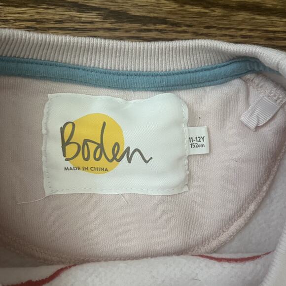 Boden (11|12y) Heart Appliqué Sweatshirt - Picture 4 of 7